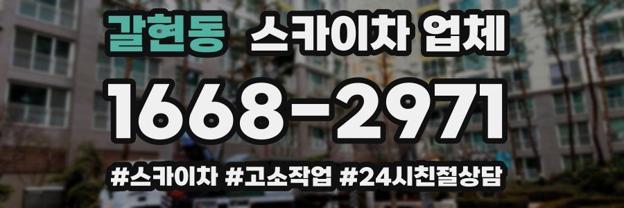 갈현동 스카이차 업체