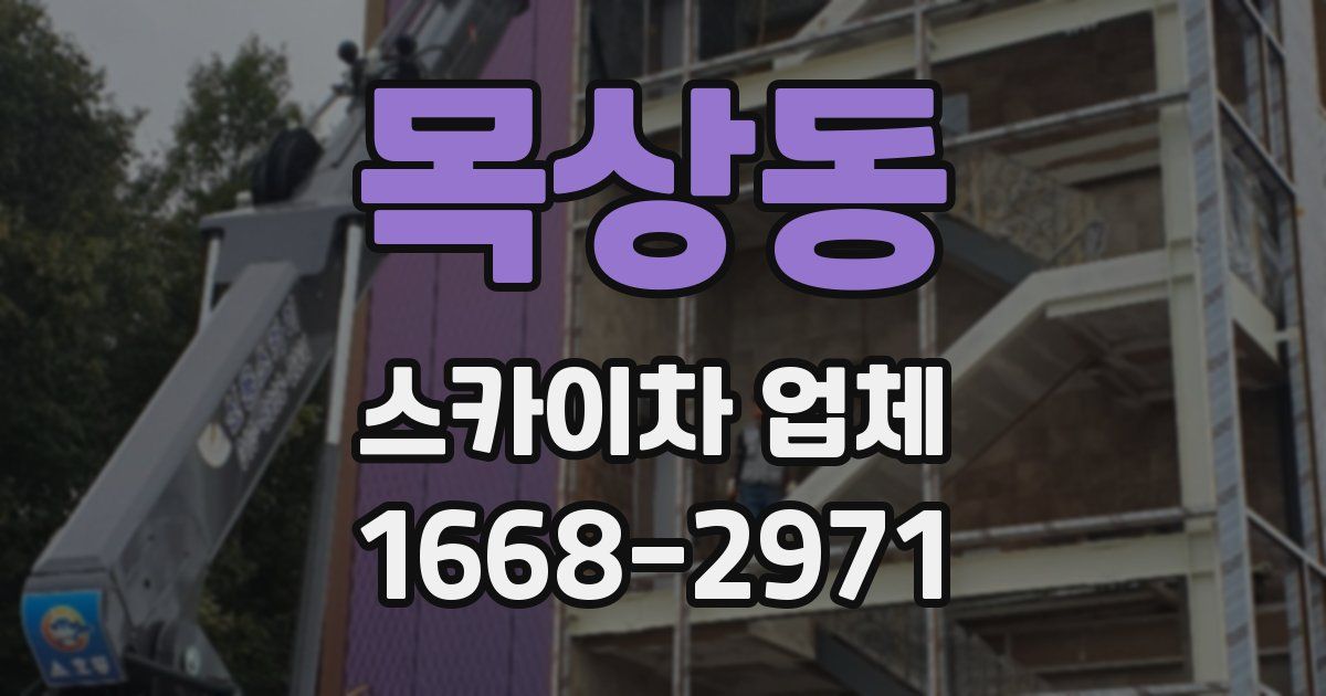 목상동 스카이차 업체