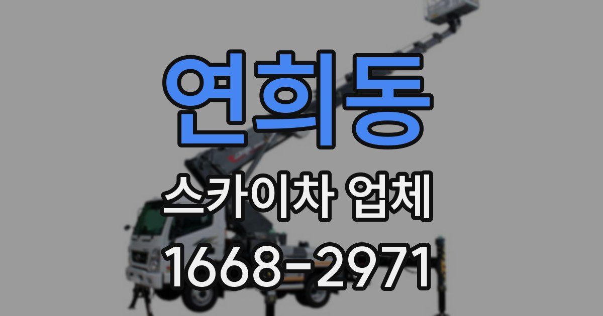 연희동 스카이차 업체