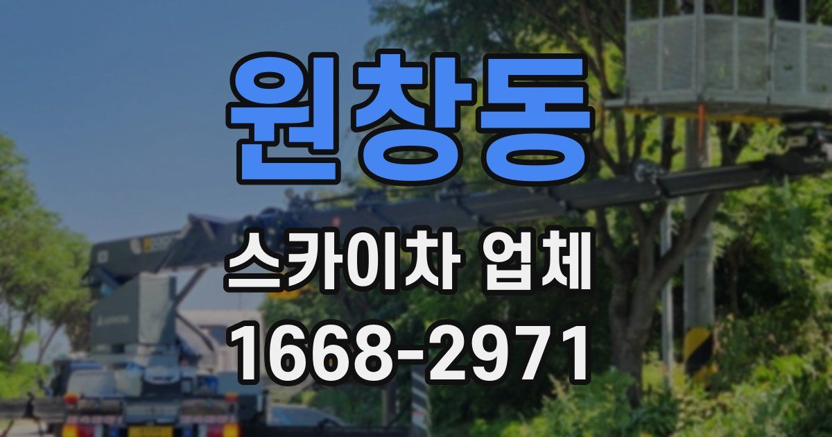 원창동 스카이차 업체