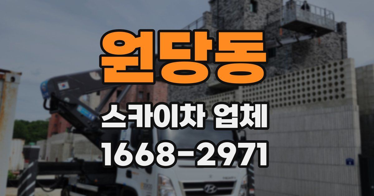 원당동 스카이차 업체