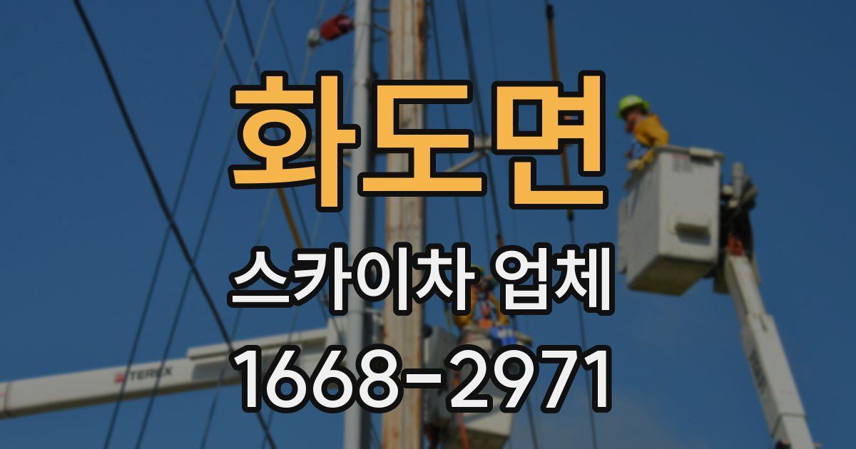 화도면 스카이차 업체