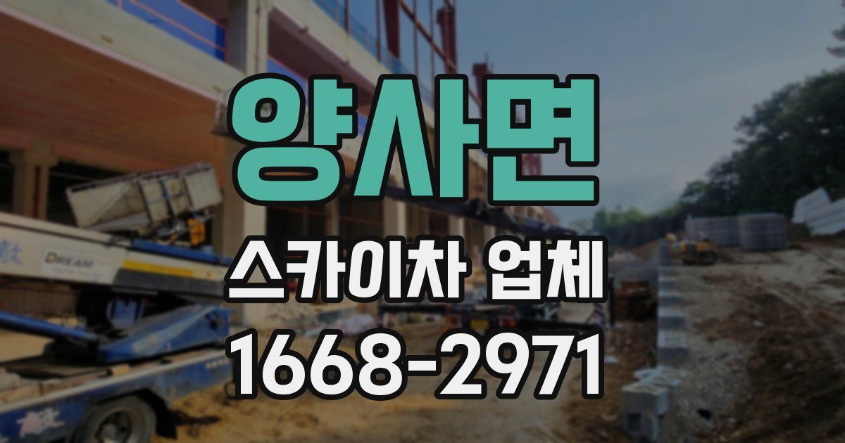 양사면 스카이차 업체
