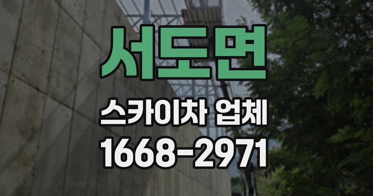 서도면 스카이차 업체