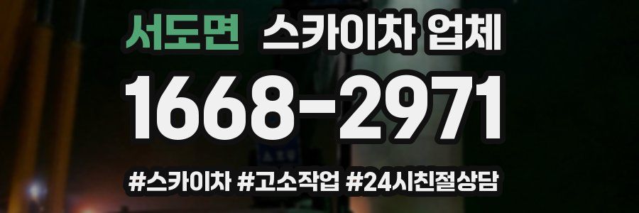서도면 스카이차 업체