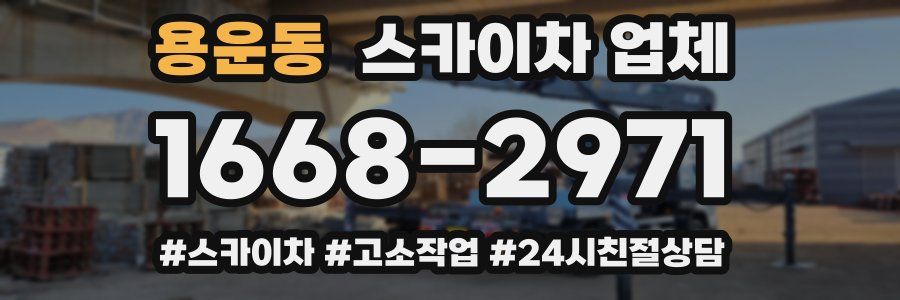 용운동 스카이차 업체