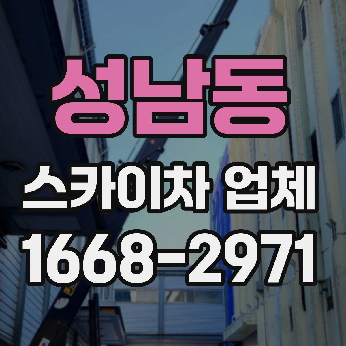 성남동 스카이차 업체
