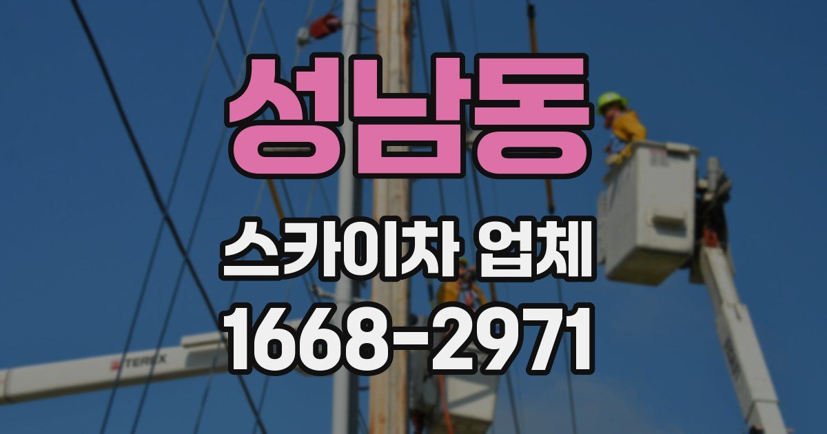 성남동 스카이차 업체