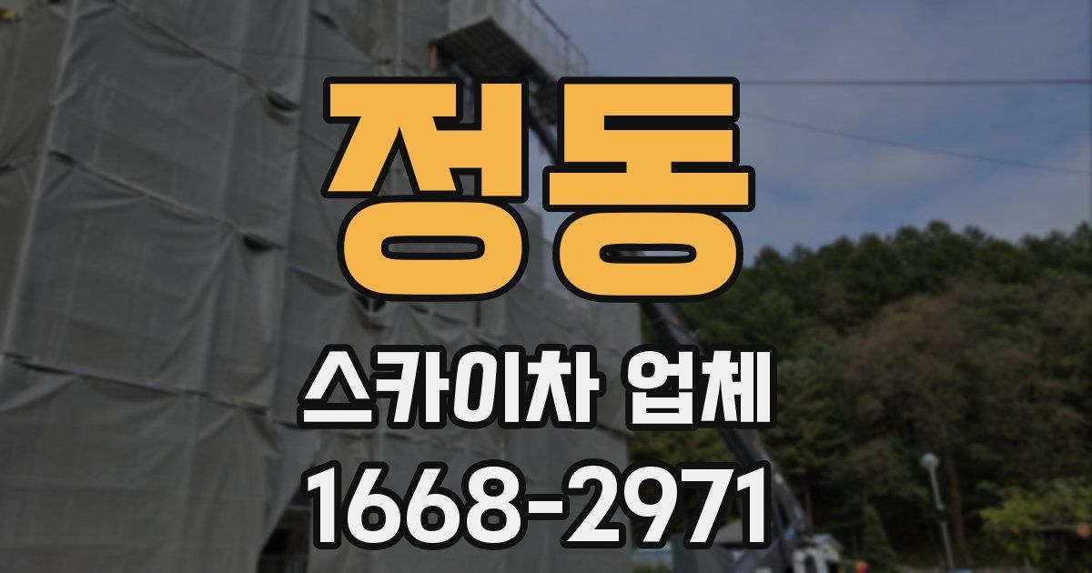 정동 스카이차 업체