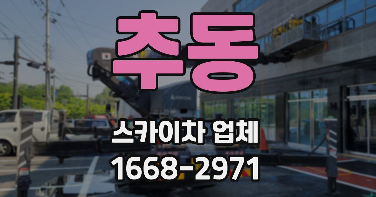 추동 스카이차 업체