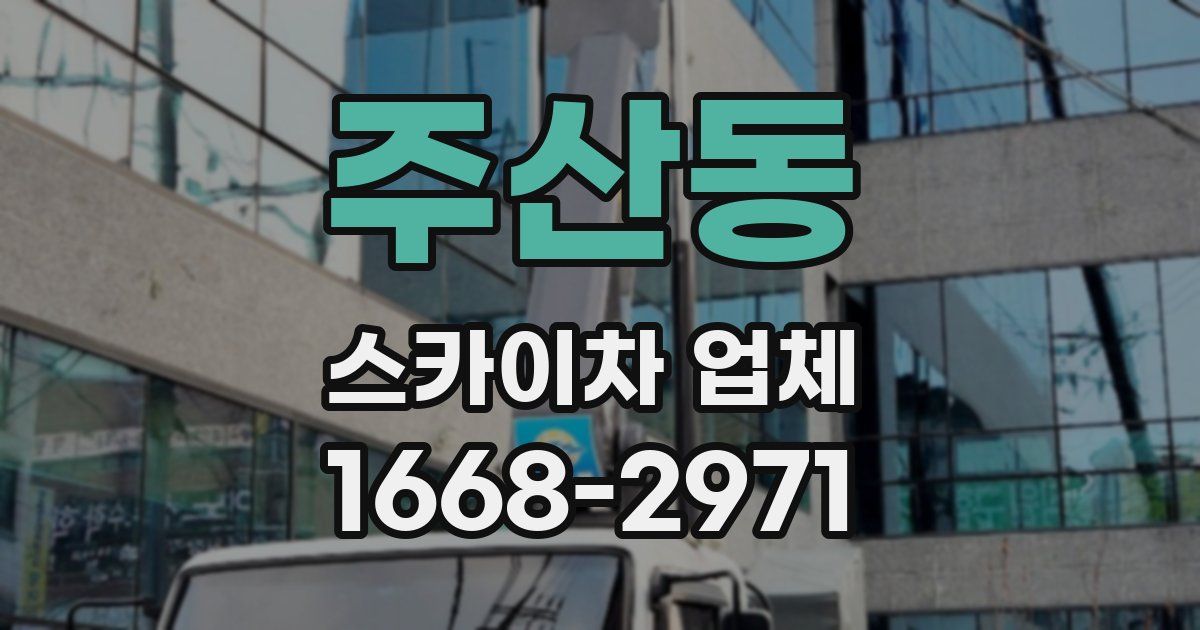 주산동 스카이차 업체