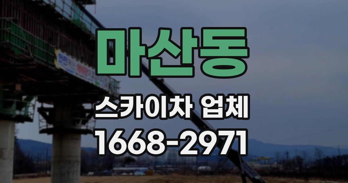 마산동 스카이차 업체