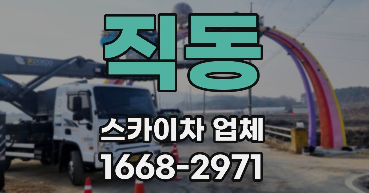 직동 스카이차 업체
