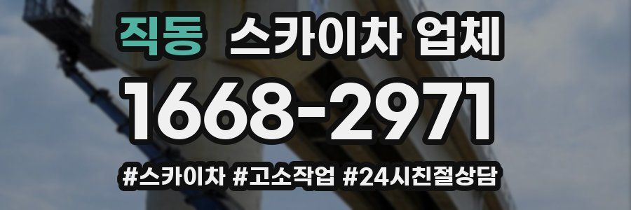 직동 스카이차 업체