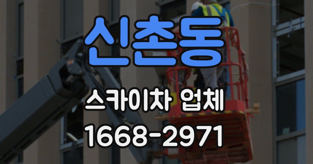 신촌동 스카이차 업체