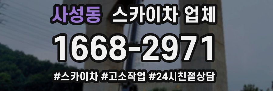 사성동 스카이차 업체