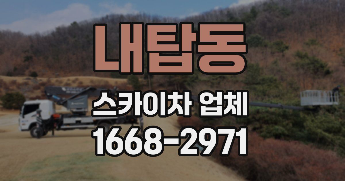 내탑동 스카이차 업체