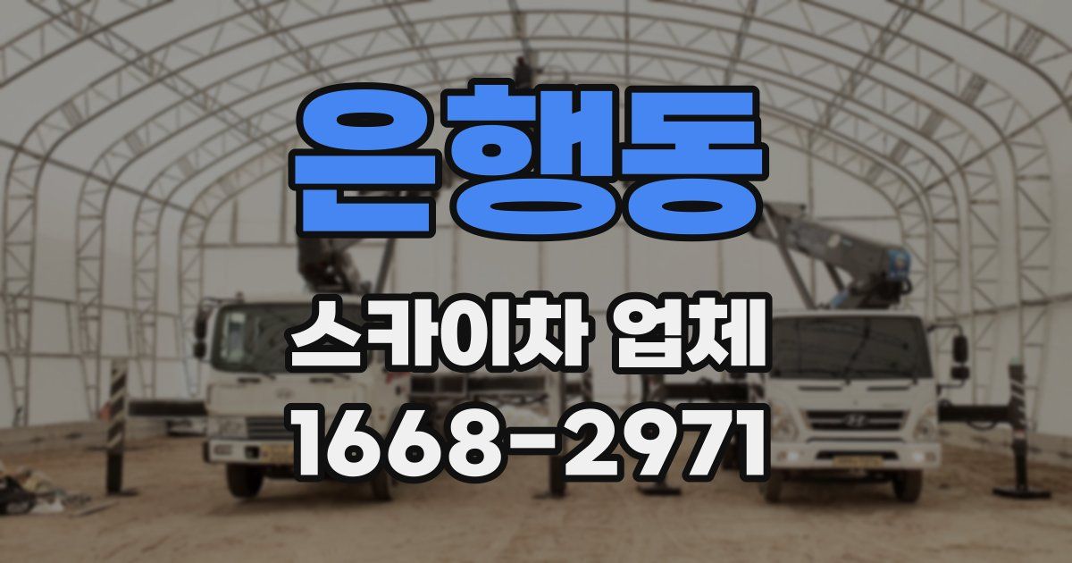 은행동 스카이차 업체