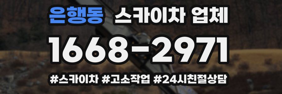 은행동 스카이차 업체