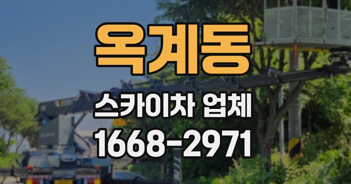 옥계동 스카이차 업체
