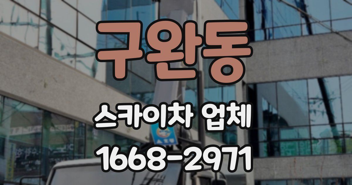 구완동 스카이차 업체