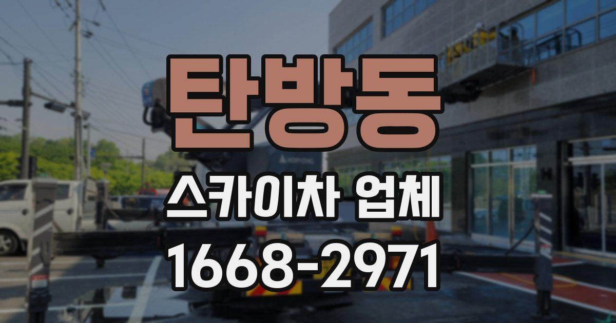 탄방동 스카이차 업체