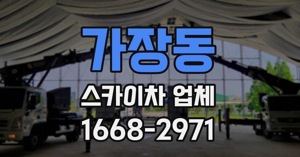 가장동 스카이차 업체