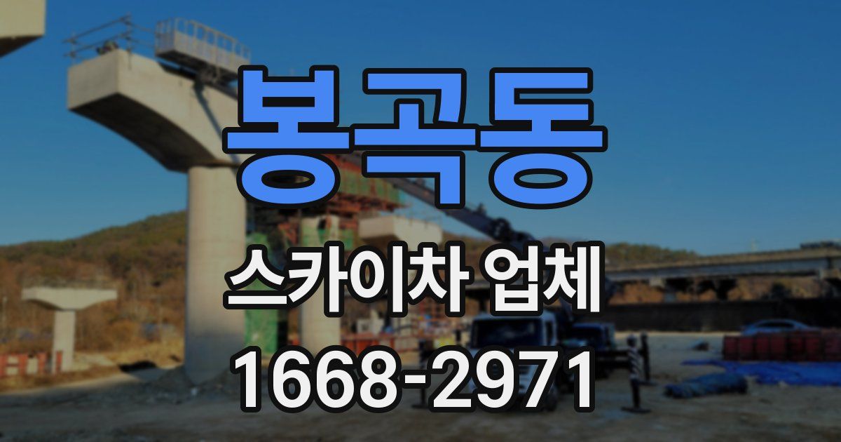 봉곡동 스카이차 업체