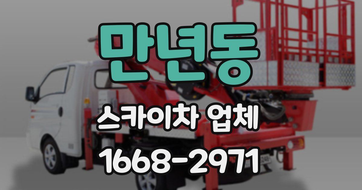 만년동 스카이차 업체