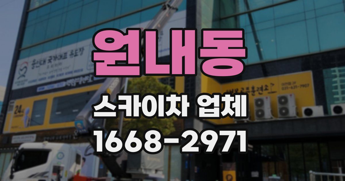 원내동 스카이차 업체