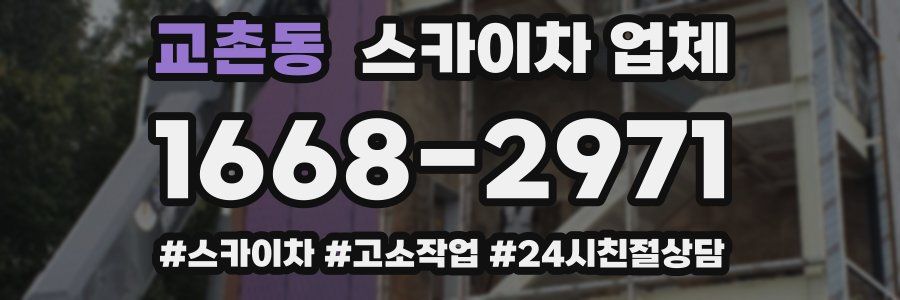 교촌동 스카이차 업체