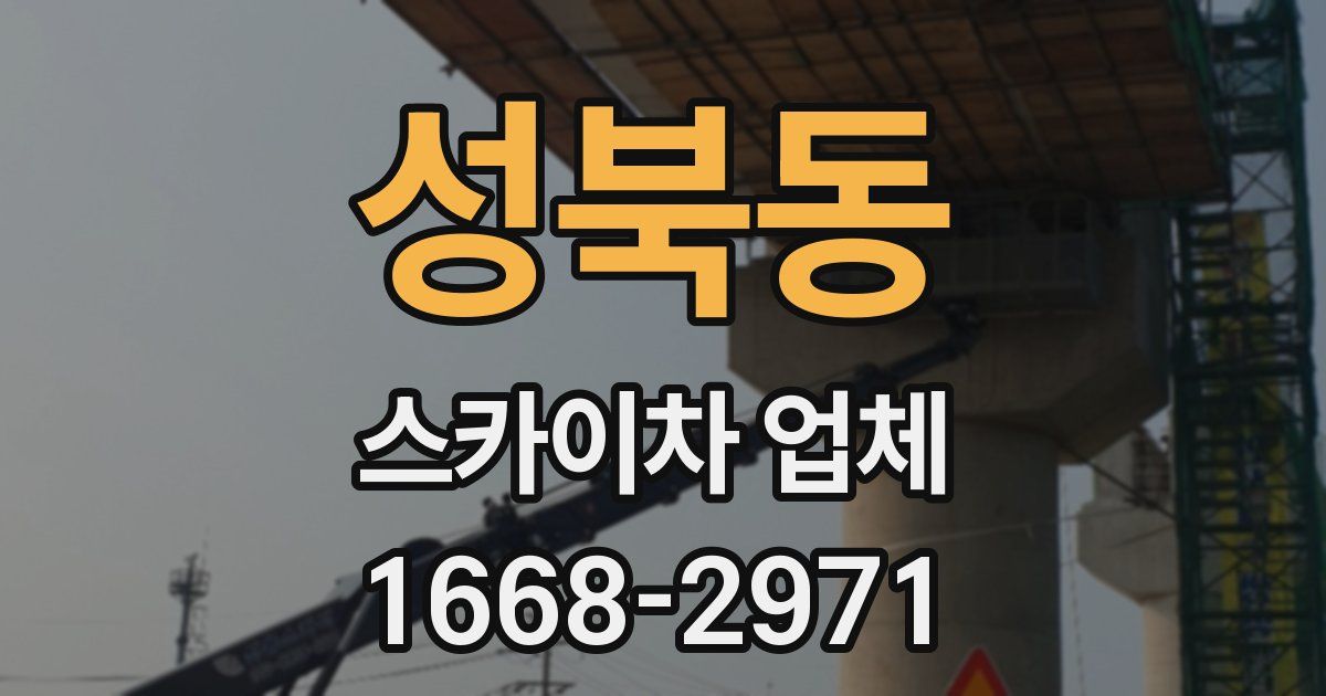 성북동 스카이차 업체