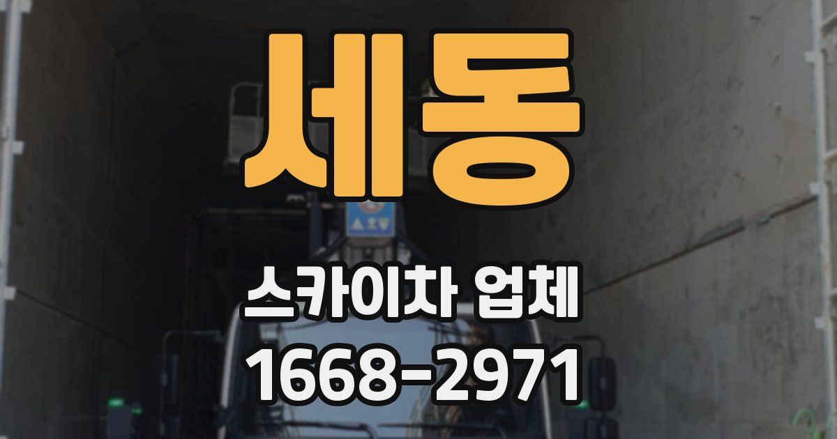 세동 스카이차 업체