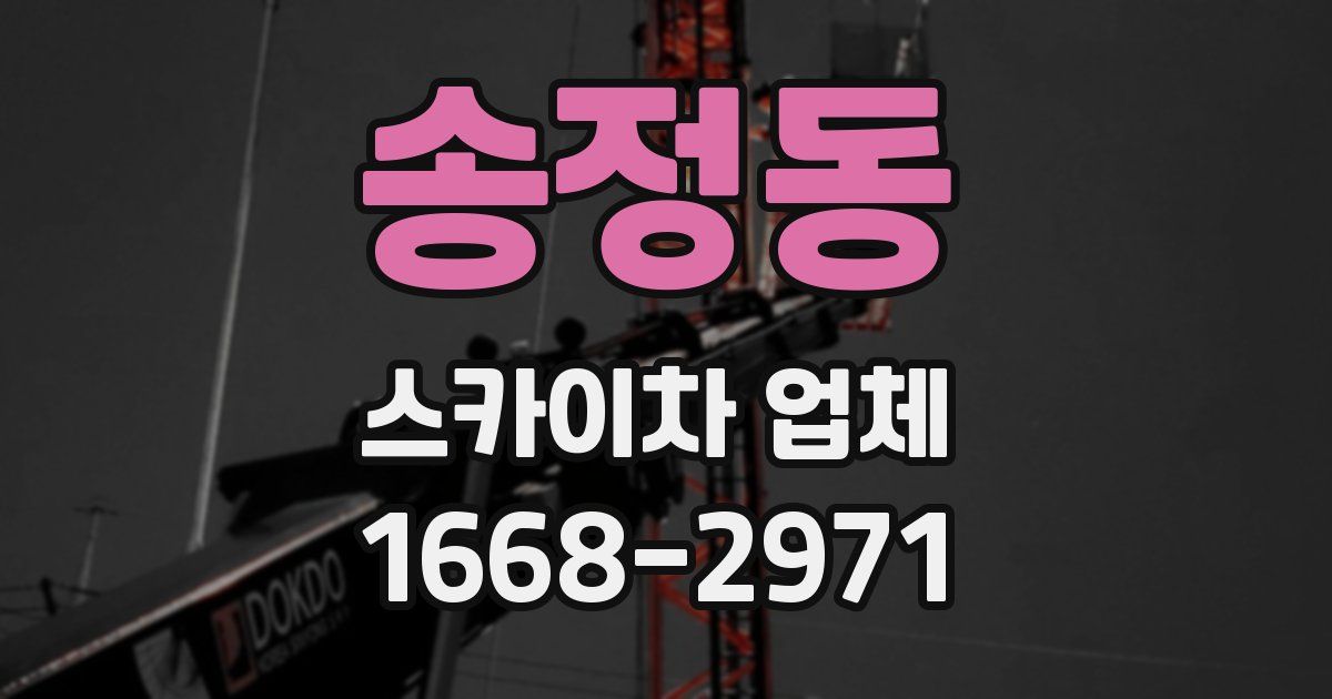송정동 스카이차 업체