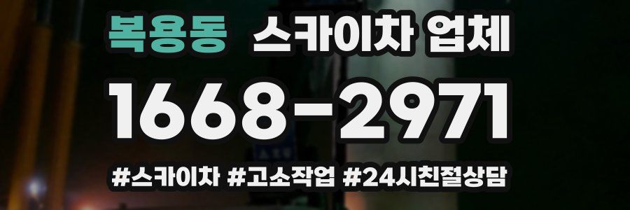 복용동 스카이차 업체