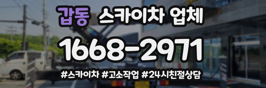 갑동 스카이차 업체