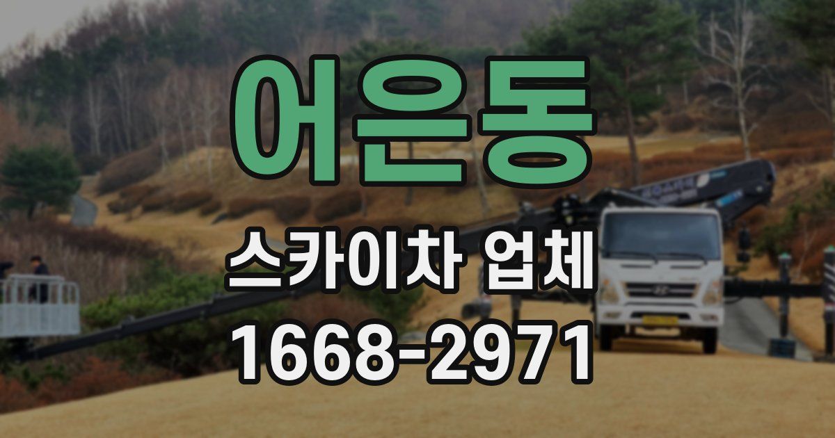 어은동 스카이차 업체