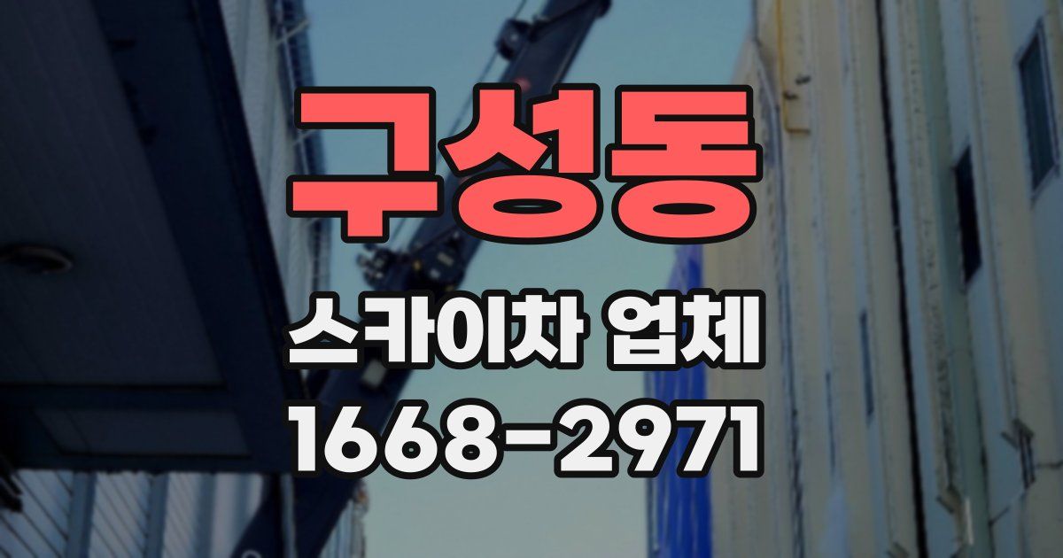 구성동 스카이차 업체