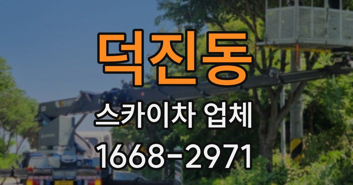 덕진동 스카이차 업체