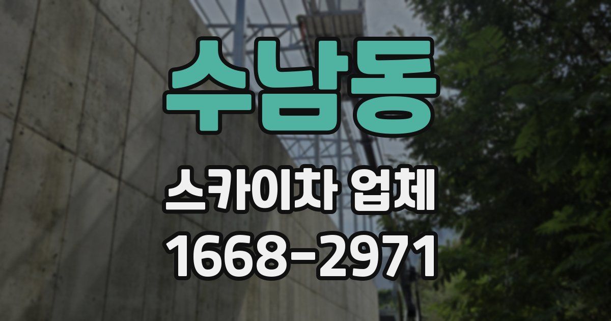 수남동 스카이차 업체