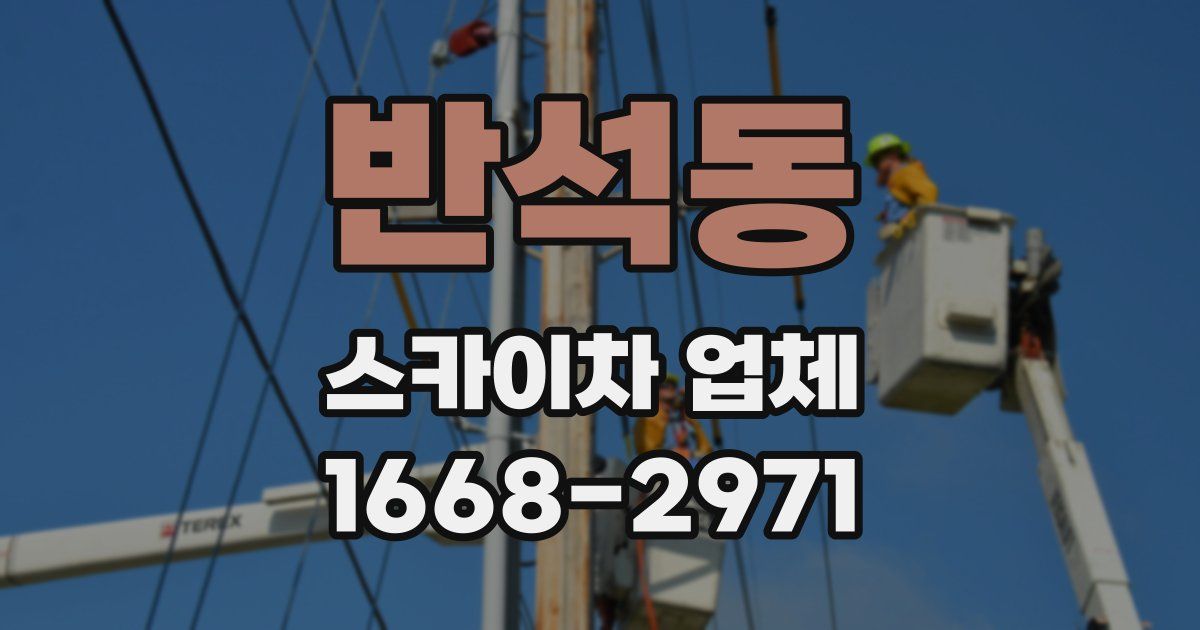 반석동 스카이차 업체