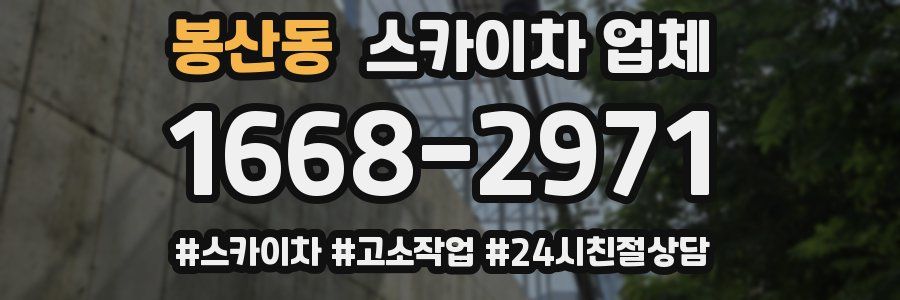 봉산동 스카이차 업체