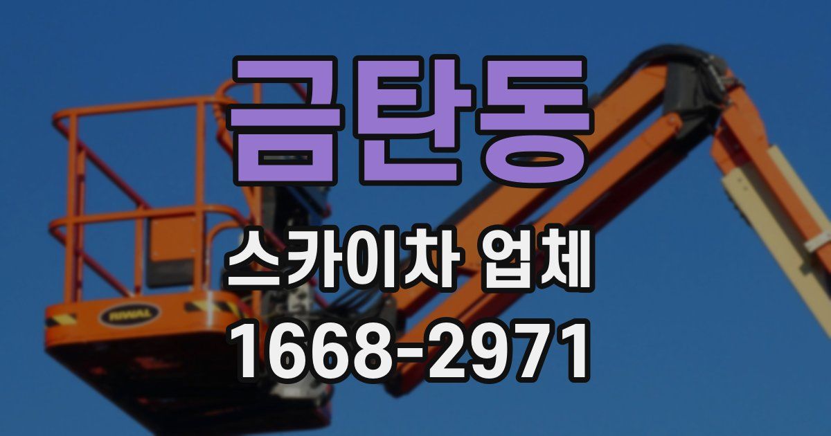 금탄동 스카이차 업체