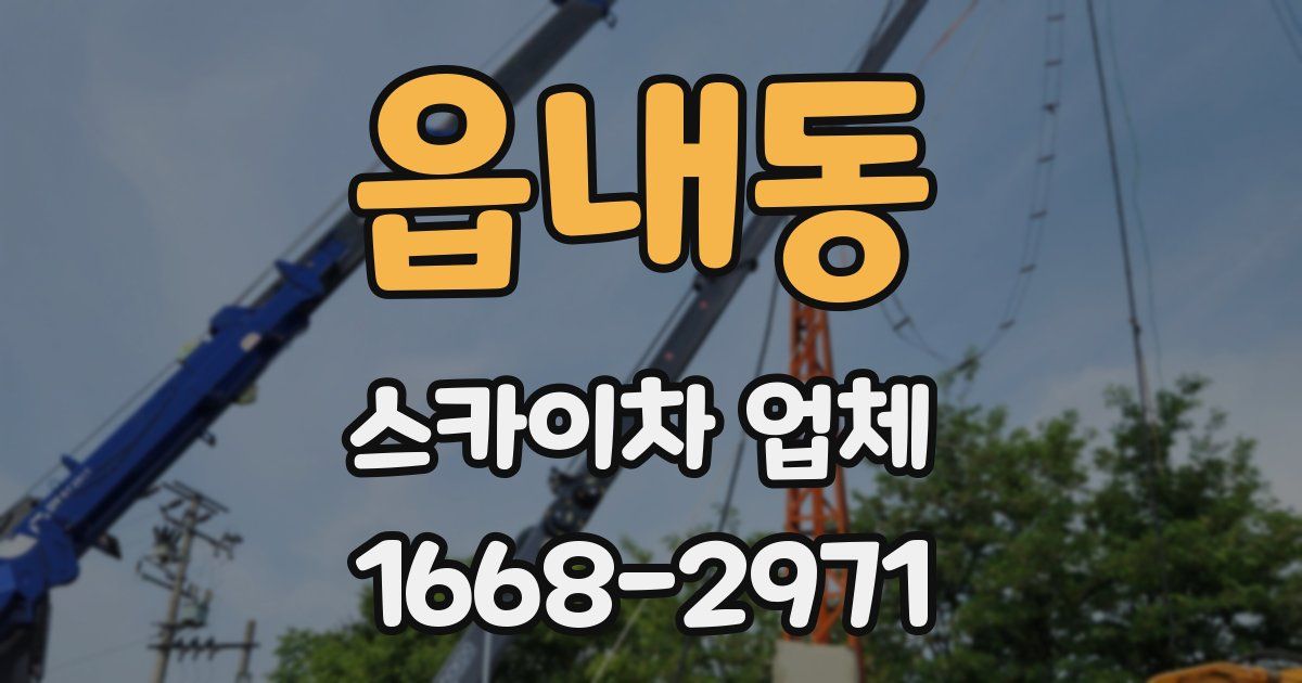 읍내동 스카이차 업체