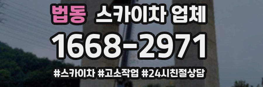 법동 스카이차 업체