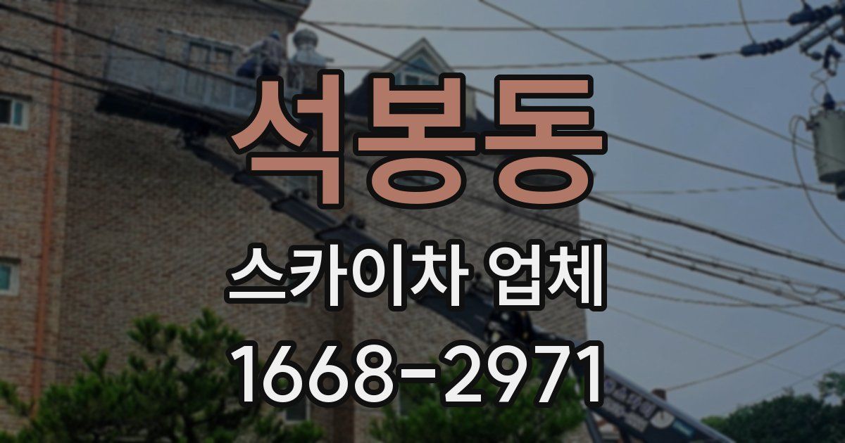 석봉동 스카이차 업체