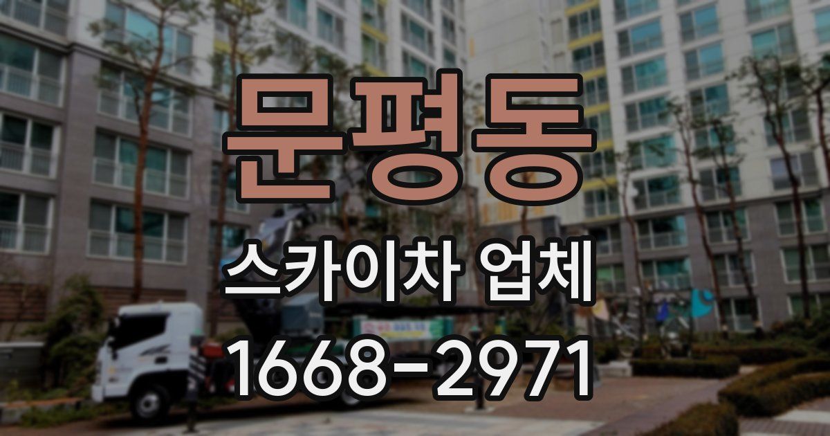 문평동 스카이차 업체