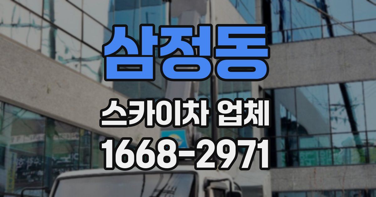 삼정동 스카이차 업체