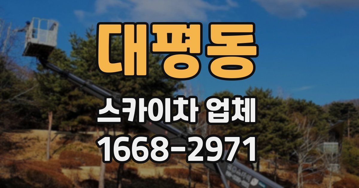 대평동 스카이차 업체