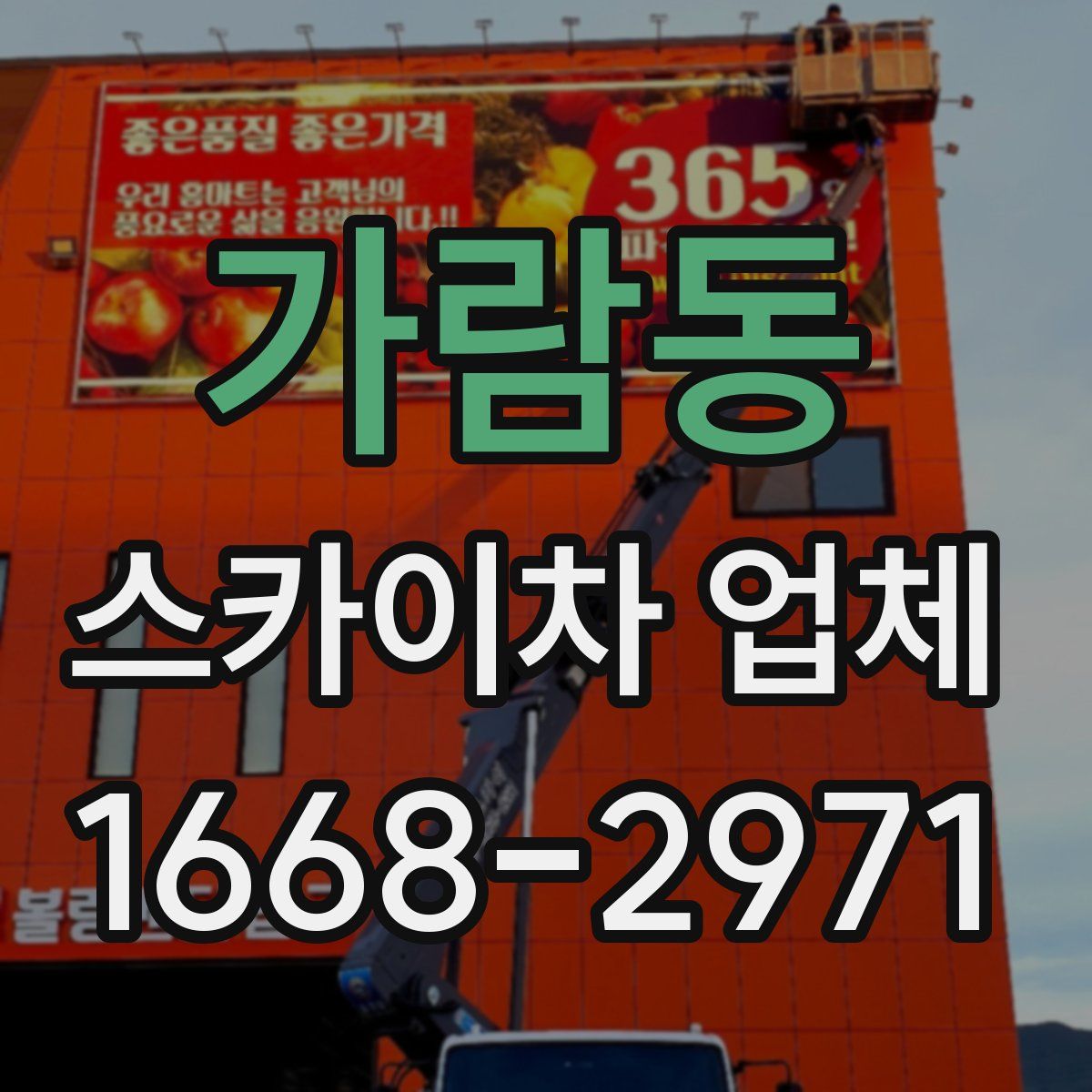 가람동 스카이차 업체